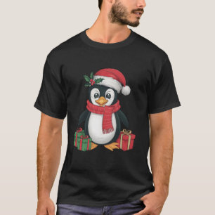 Penguin Lover Xmas Holiday Santa African Penguin C T-Shirt