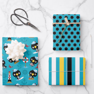 Penguin-Meeresleben-Wrap-Papier-Set Geschenkpapier Set