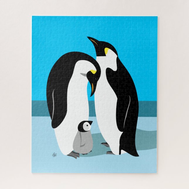 Penguin mit Baby Penguin (Vertikal)
