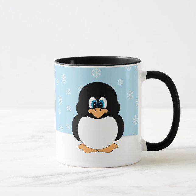Penguin mit der Schneeflocke-Tasse Tasse (Rechts)