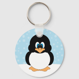 Penguin mit Schneeflocke-Schlüsselanhänger Schlüsselanhänger