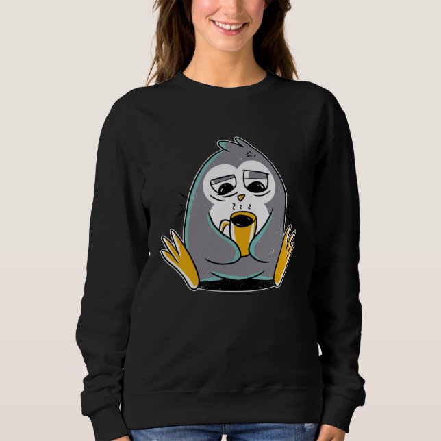 Penguin Morning Coffee Sleep Sweatshirt (Vorderseite)