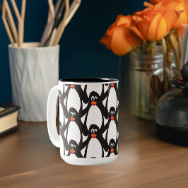 Penguin Morning Party Zweifarbige Tasse