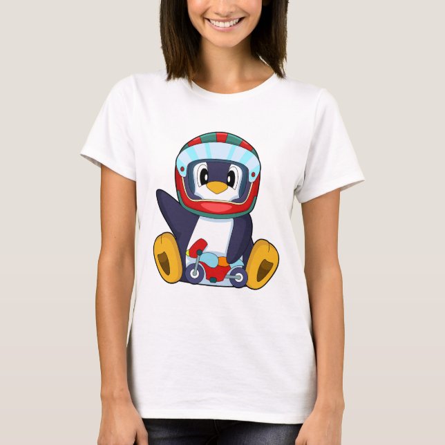 Penguin Motorcycle T-Shirt (Vorderseite)