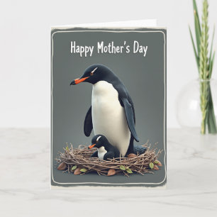 Penguin-Muttertag-Nest-Karte Karte