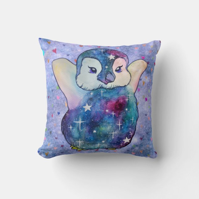 Penguin named Button Kissen (Vorderseite)