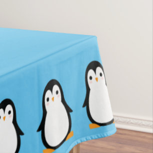 Penguin Niedlichen Winter Erster Geburtstag Tischd Tischdecke