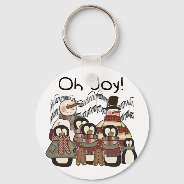 Penguin Oh Joy Weihnachtsgeschenke und Geschenke Schlüsselanhänger (Vorderseite)