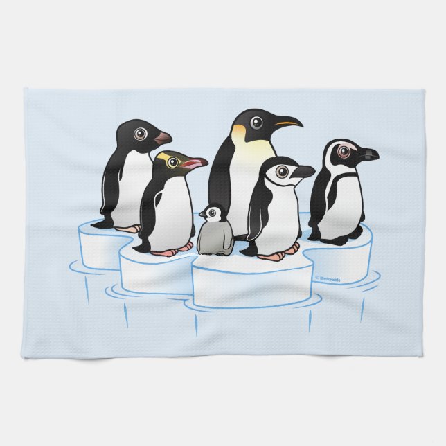 Penguin-Party Geschirrtuch (Horizontal)
