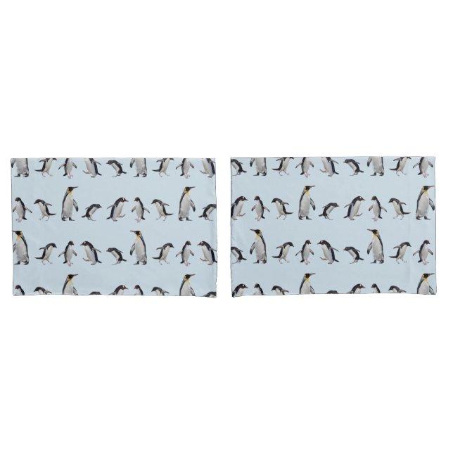 Penguin-Party-Kissenbezüge (Blau/Marine) Kissenbezug (Vorderseite-Set)