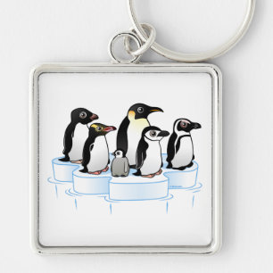 Penguin-Party Schlüsselanhänger