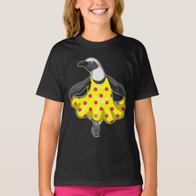 Penguin Polka Dots Dress T-Shirt (Vorderseite)