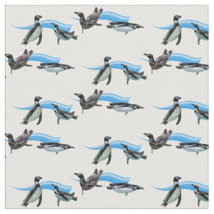 Penguin-Pool-Party-Gewebe (wählen Sie Farbe) Stoff