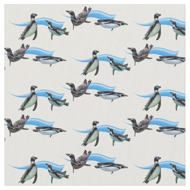 Penguin-Pool-Party-Gewebe (wählen Sie Farbe) Stoff (Nahaufnahme)