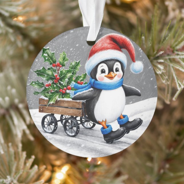 Penguin portant le chapeau de Noël Art (Arbre)