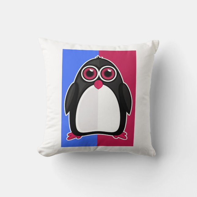 Penguin Retro Kissen (Vorderseite)