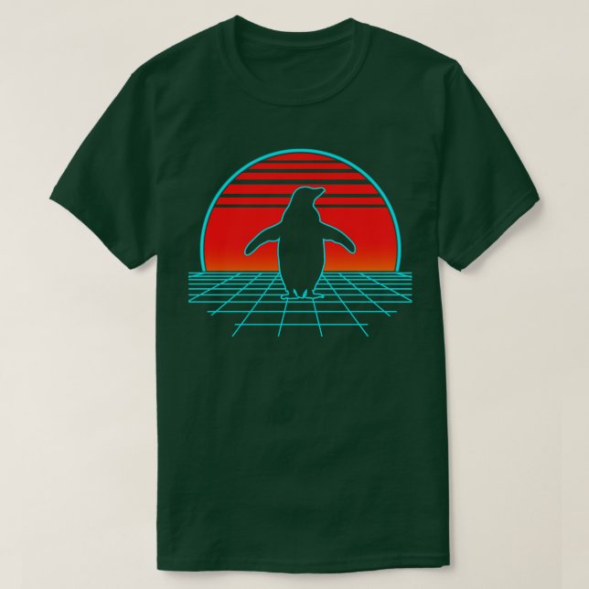Penguin Retro Vintag 80er Penguins Lover T-Shirt (Design vorne)
