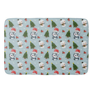 Penguin Santa Happy Frohe Weihnachtsbaumstruktur M Badematte