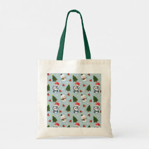 Penguin Santa Happy Frohe Weihnachtsbaumstruktur M Tragetasche
