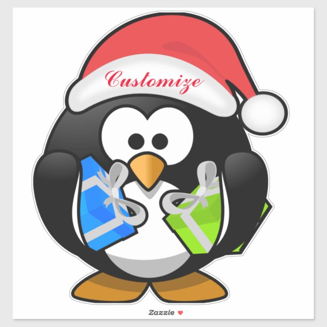 Penguin Santa Thunder_Cove Aufkleber (Blatt)