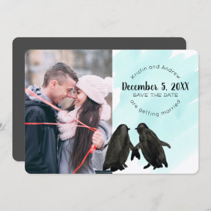 Penguin Save the Date Foto Einladung