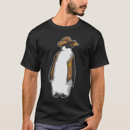 Penguin Sheriff Cowboy-Hut T-Shirt