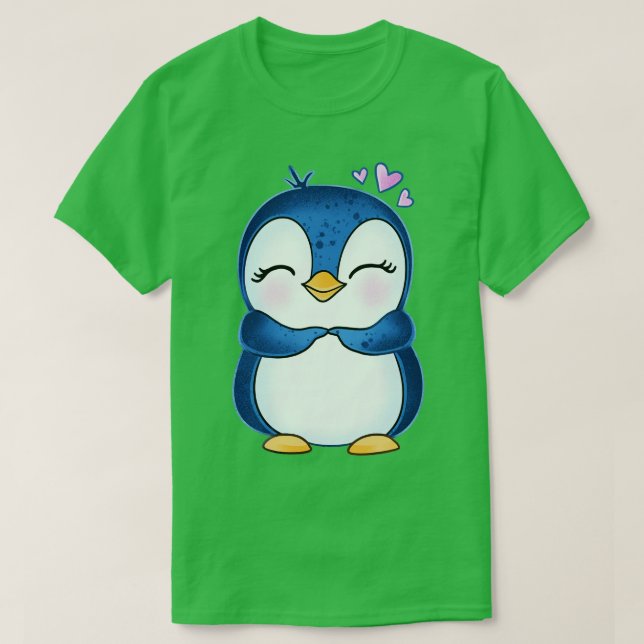Penguin Shy Fingers T-Shirt (Design vorne)