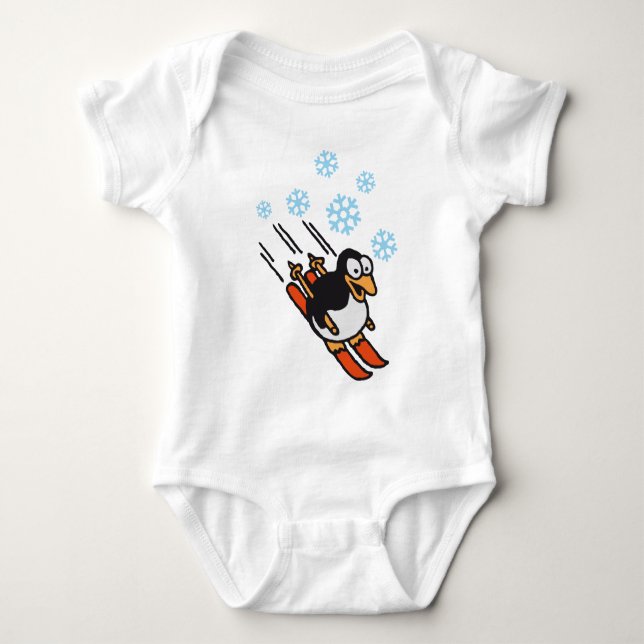 Penguin ski baby strampler (Vorderseite)