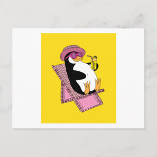 Penguin Sommersonnenurlaub Postkarte