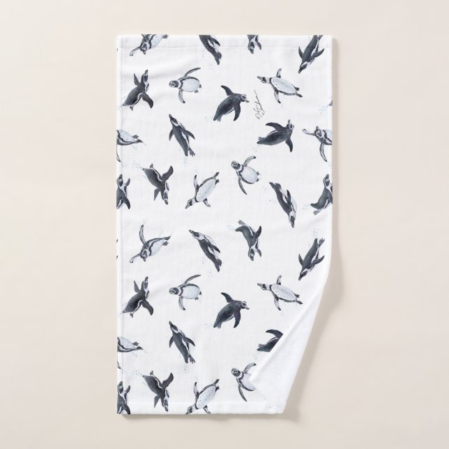 Penguin Squadron | Ocean Art Design Handtuch (Handtuch)