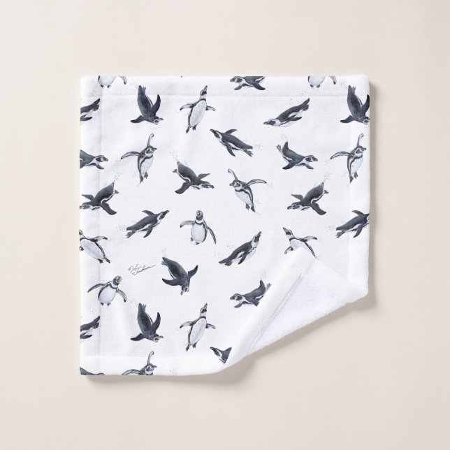 Penguin Squadron | Ocean Art Design Waschlappen (Waschlappen)