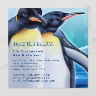 Penguin Strut 5,25 x 5,25 Zoll Einladung