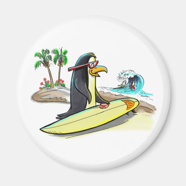 pEnGuIn sUrFeR Magnet (Vorne)