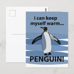 Penguin Süße Tier Funny Postkarte
