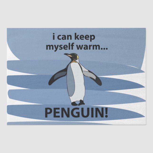 Penguin Süße Tier Funny Seidenpapier (Vorderseite)