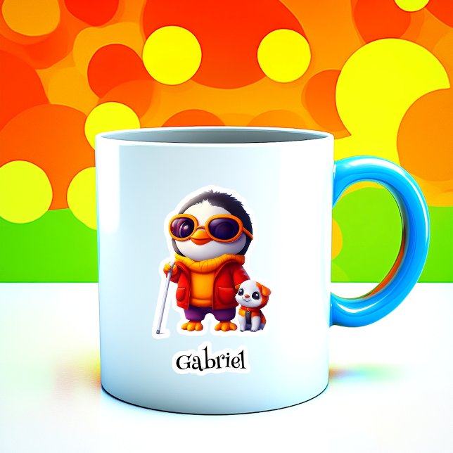 Penguin Traveler Personalisiert Vinyl Sticker (Von Creator hochgeladen)