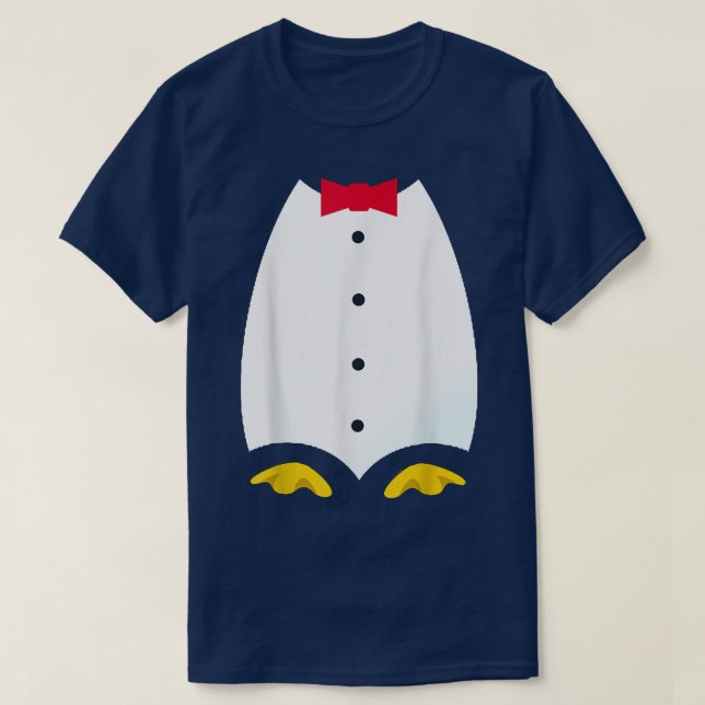 Penguin Tuedo Kostüm T Funny Halloween T-Shirt (Design vorne)