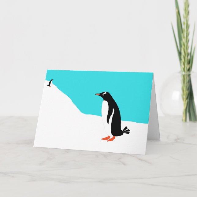 Penguin-Urlaubskarte Feiertagskarte (Vorderseite)