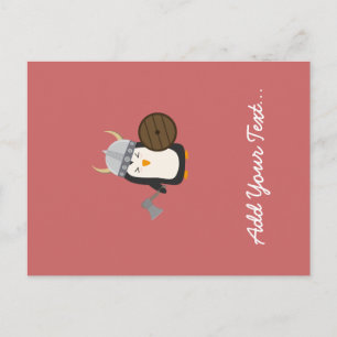 Penguin Viking Postkarte