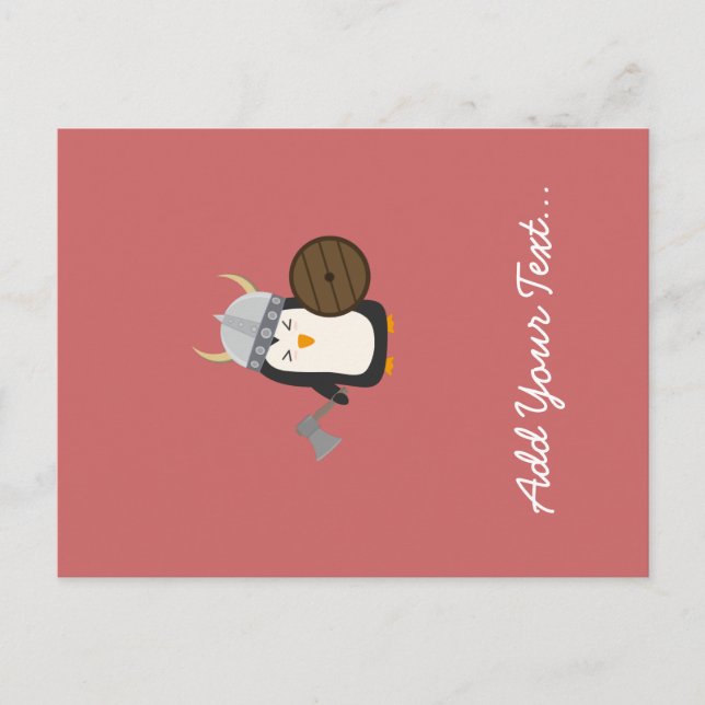 Penguin Viking Postkarte (Vorderseite)