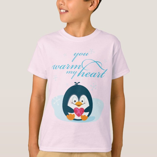PENGUIN "warme mir das Herz" T-Shirt (Vorderseite)
