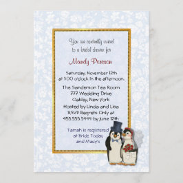 Penguin Wedding - Brautparty Einladung