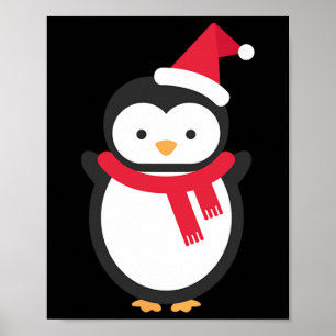 Penguin Weihnachten Poster