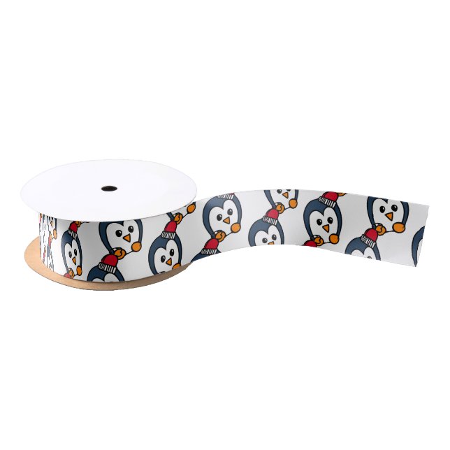 Penguin Weihnachten Satinband (Spule)