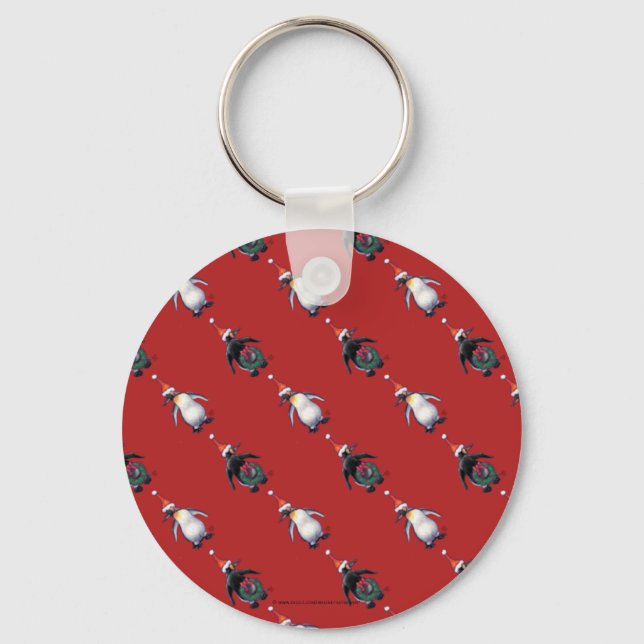 Penguin Weihnachten Schlüsselanhänger (Vorderseite)