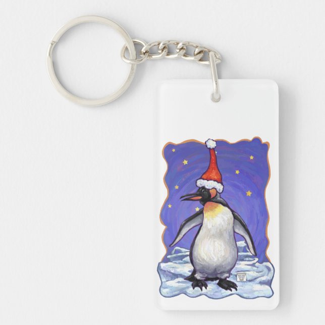 Penguin Weihnachten Schlüsselanhänger (Vorderseite)