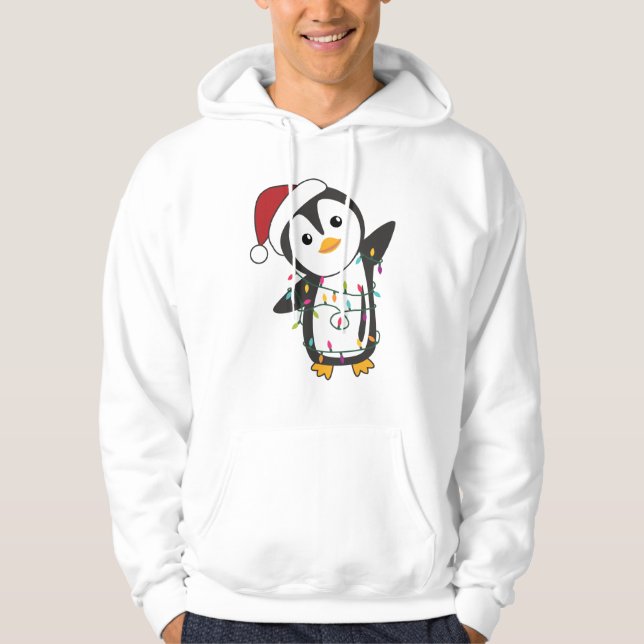 Penguin Weihnachten Schnee Winter Tiere Pinguine Hoodie (Vorderseite)