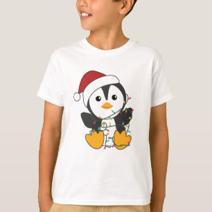 Penguin Weihnachten Schnee Winter Tiere Pinguine T-Shirt