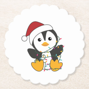 Penguin Weihnachten Schnee Winter Tiere Pinguine Untersetzer