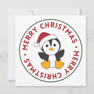 Penguin Weihnachten Schnee Wintertiere Pinguine In Einladung
